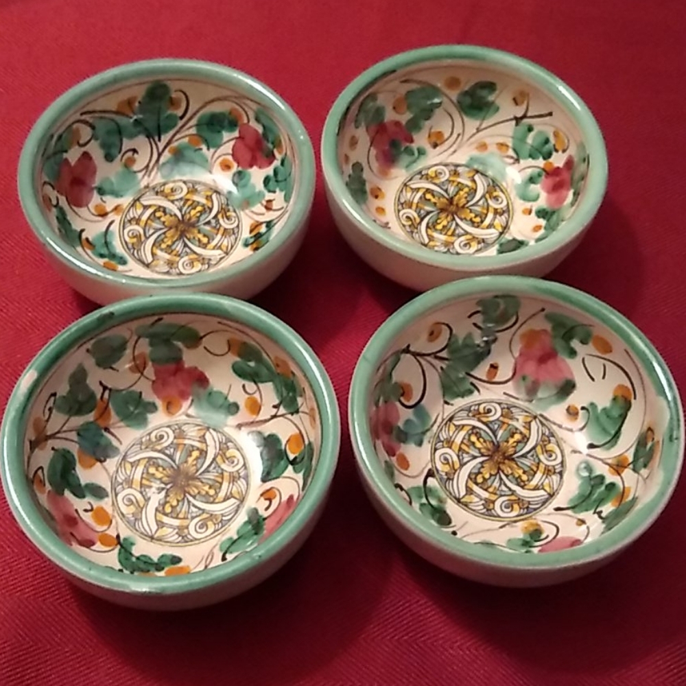Handmade set of four dipping bowls